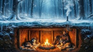 Выживаю с моей собакой зимой в подземном укрытии.