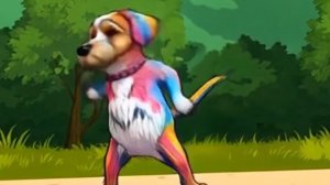 Собачка отжигает