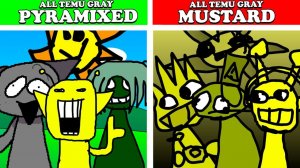 Incredibox - Sprunki Pyramixed Vs Mustard Все Temu Gray Version ｜ Normal Vs Horror ｜ НОВЫЙ МОД