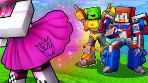 Джей Джей Оптимус Прайм и Майки Бамблби влюбились в девушку-десептикона. Майнкрафт Мультик