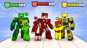 Джей Джей против Майки против Бананакида в фильме "ЛЮБОВЬ трансформеров". Майнкрафт Мультик