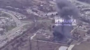 Видео поражения электроподстанции 150 кВ Спутник "Геранью" в г. Запорожье.