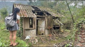 Молодая женщина превратила заброшенный дом в красивое жилище. Бушкрафт