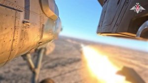 Боевая работа экипажа вертолета Ми-28нм