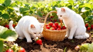 Медведь, кошки и трактор спасают друг друга из грязи | Милое приключение на клубничной ферме с забав