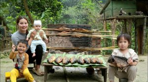 Как приготовить гигантскую рыбу на гриле для продажи на рынке — провожаю дочь в школу.