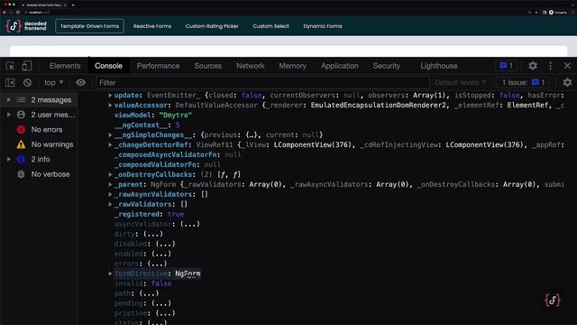 Decoded Frontend - 005 - Under the Hood of NgModel and NgForm