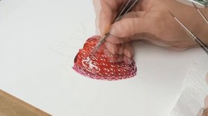 Как нарисовать сочную клубнику 🍓 мастер-класс по акварельной живописи