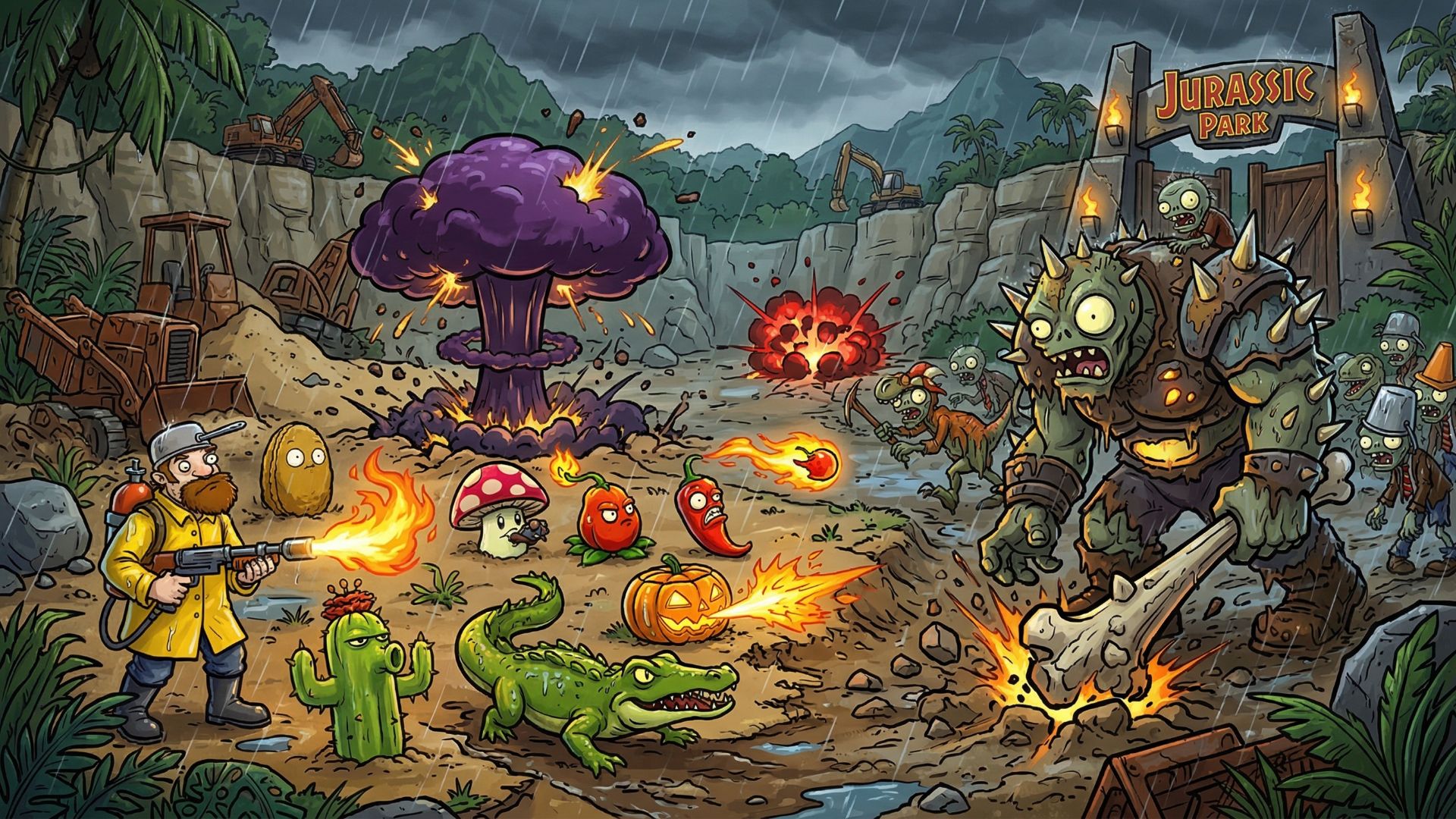 PvZ Fusion Растения против Зомби Plants vs Zombies ПвЗ