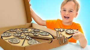 Картонный челлендж для детей с Крисом и Майком