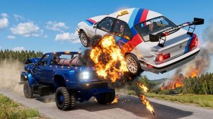 BeamNG Drive - Аварии с высокоскоростным движением автомобилей
