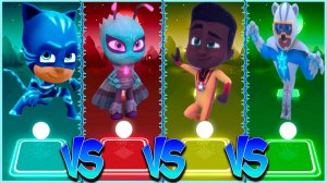 Герои в масках Coffin Dance в Tiles Hop lvl 17 - Мультик PJ Masks