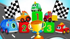 ГОНКИ с машинками МОКАС 🚗🏆🏁 Развивающие видео и песенки для детей с игрушками