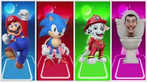 Супер Марио против Соника, Щенячьего Патруля и Скибиди Туалета — Тайлс Хоп Танцевальная Битва