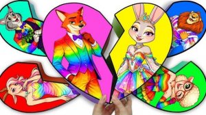 DIY ИЗ БУМАГИ 💖 ZOOTOPIA ЗВЕРОПОЛИС 🌈 НИК И ДЖУДИ — ПАРА СЕРДЕЦ 🐰 РАСПАКОВКА СЮРПРИЗА