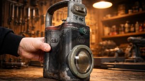 Реставрация старого ржавого железнодорожного фонаря