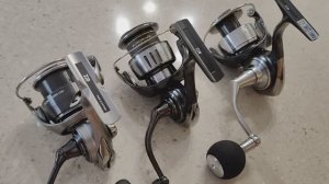 Сравнение корпусов MQ Monocoque Daiwa в размерах 3000-C 4000-C 4000