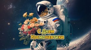 С Днем космонавтики! Музыкальная открытка с космическими пожеланиями! 🚀✨