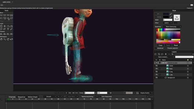 (moho) MOHO How To Walk Animation For Beginners