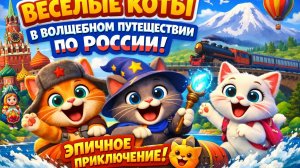Веселые  коты в волшебном путешествии по России! 🐱 Эпичное веселое приключение