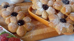 Творожное печенье"Цветочки" - кусочек весны на тарелке.