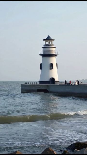 Маяк у моря: красота и спокойствие морскойпейзаж маяк природа