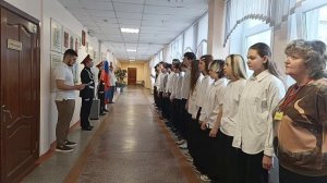 Вынос флага Российской Федерации в Лицее №1