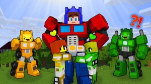 Джей Джей Оптимус Прайм окружен девушками, в которых Майки Банана влюблен. Майнкрафт Мультик