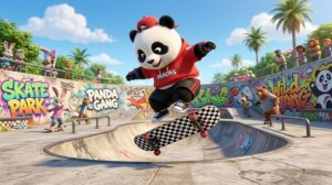 9 милых животных на скейтбордах! 🛹🦁🐯🐻 Мультик для детей