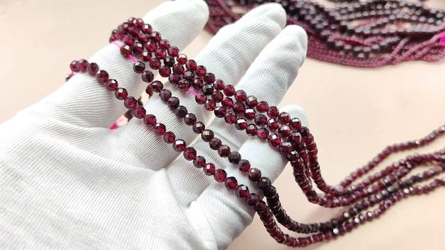 Бусины натуральный Гранат