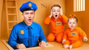Челлендж побега из тюрьмы с папой-полицейским!