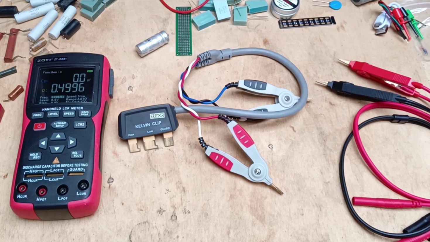 Celvin Clip ZIBOO ZD-L100K для ZOYI ZT-DQ01 Меряем все подряд щупами Кельвина