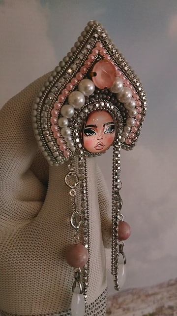 Брошь Кокошник