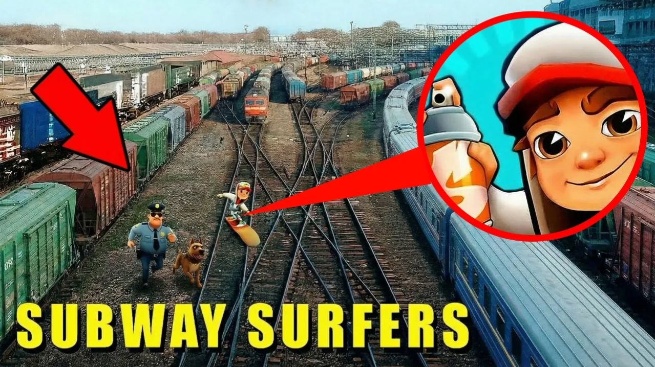 мой дрон заснял SUBWAY SURFERS в Реальной Жизни! смотреть онлайн