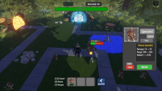 Core world walkthrough Tiny Tower Defense Easy loss №1