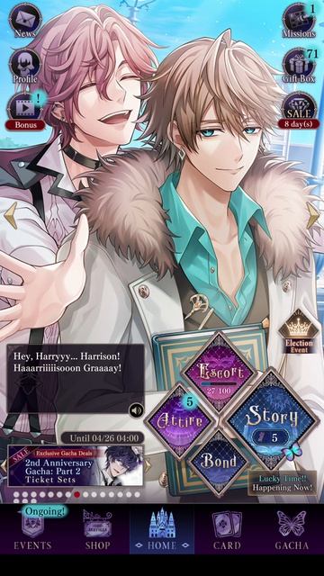 Ikemen Villains: Harry & Liam Past Records: An Unbreakable Bond: Card's Voiced Lines