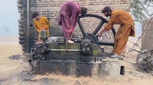 Ремонт и первый запуск дизеля производства 1930 года. Пакистан