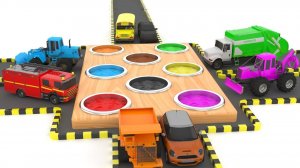 Учим цвета с помощью игрушечных машинок, которые можно окунуть в цветную воду. Машинка для ребенка.