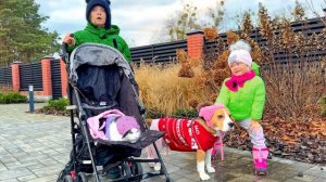 СОФУНЬЯ ШАЛУНЬЯ - НИКА И СОФИЯ ИДУТ НА ПРОГУЛКУ. ОДЕЖДА ДЛЯ ЩЕНКА.