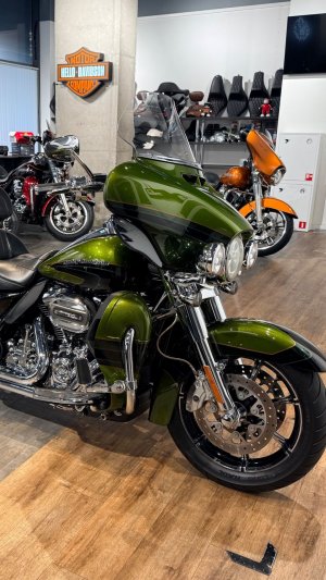 2017 HD CVO Electra Glide Spiked Olive / Serpentine Green (VIN *5HD*1213)