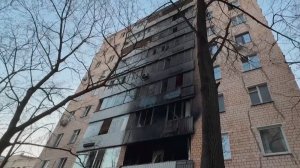 Последствия пожара на Николоямской улице в Москве