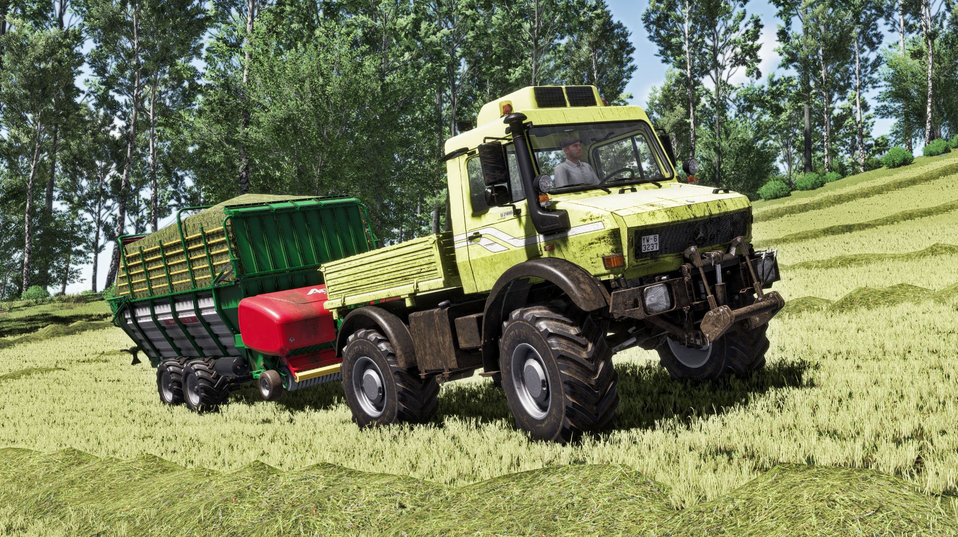 FS25 Etruria. Подбор травы Mercedes-Benz Unimog U 2400