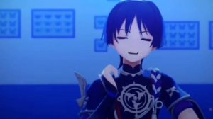 Альбедо,Сяо и Странник танцуют