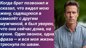 Истории для Вас/Когда брат позвонил и сказал, что видел мою жену, садящуюся в самолёте с другим....