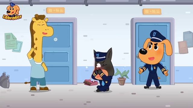 Храбрый шериф Лабрадор: «опасность с высоты». Познавательный мультфильм.