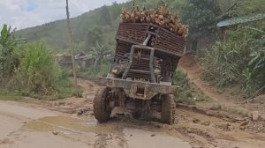 Лесовозы Вьетнама. Бездорожье и грязь