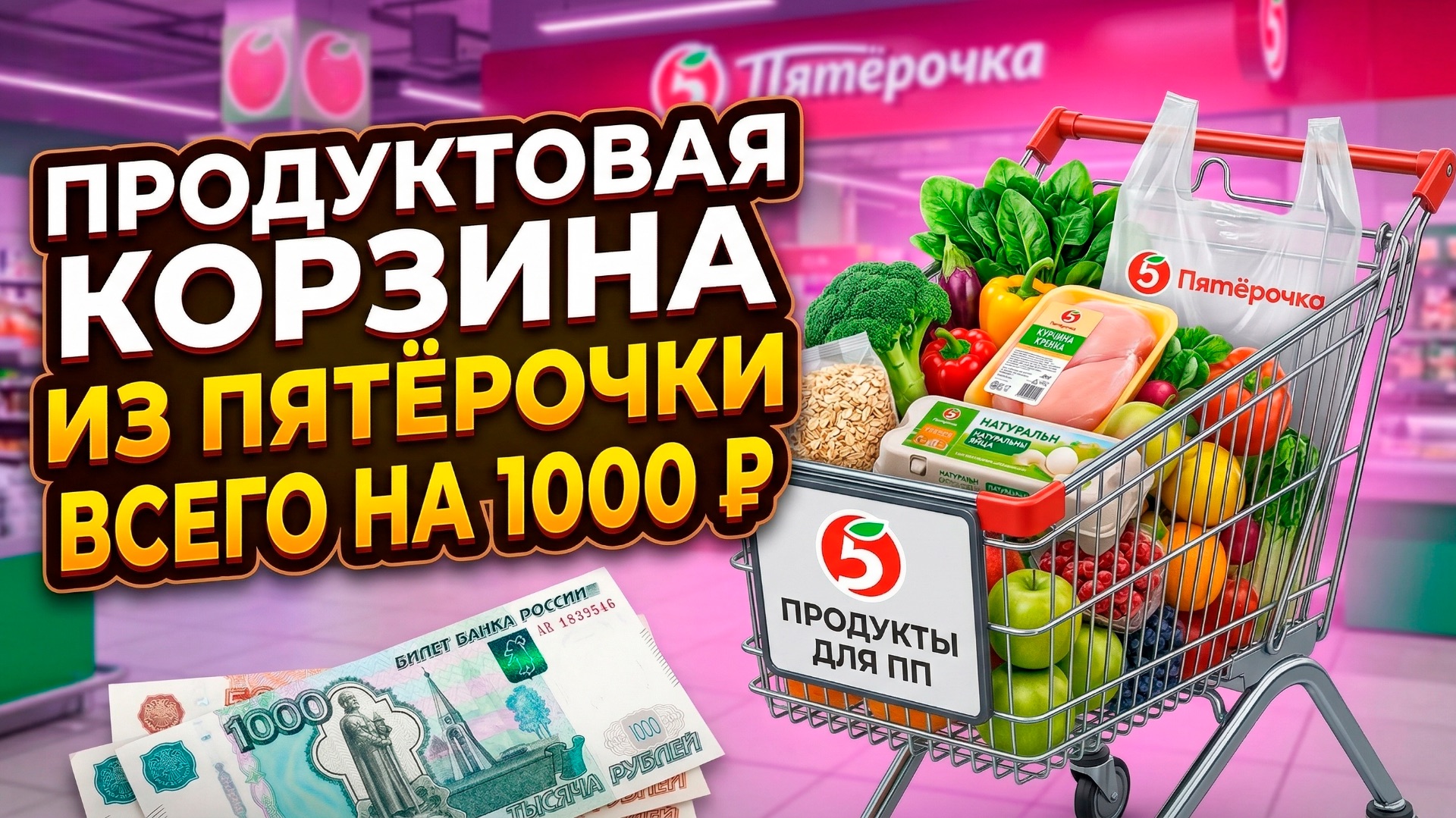 Можно ли купить ПП-продукты на 1000₽? Проверили с фитнес-тренером