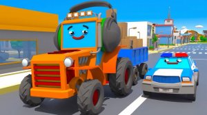 Мультфильмы про машинки полицейская и грузовик