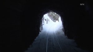 Вид из кабины машиниста Nordlandsbanen поездка зима Норвегия часть 3