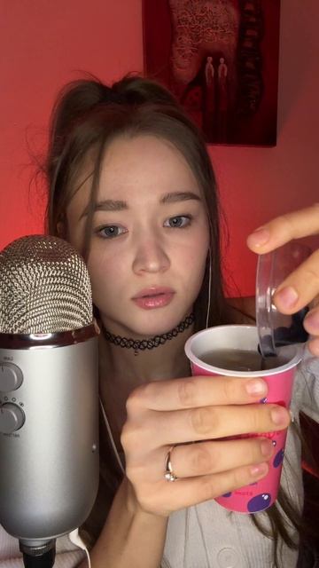 АСМР пробую Bubble Tea #асмр #итинг #асмрдлясна